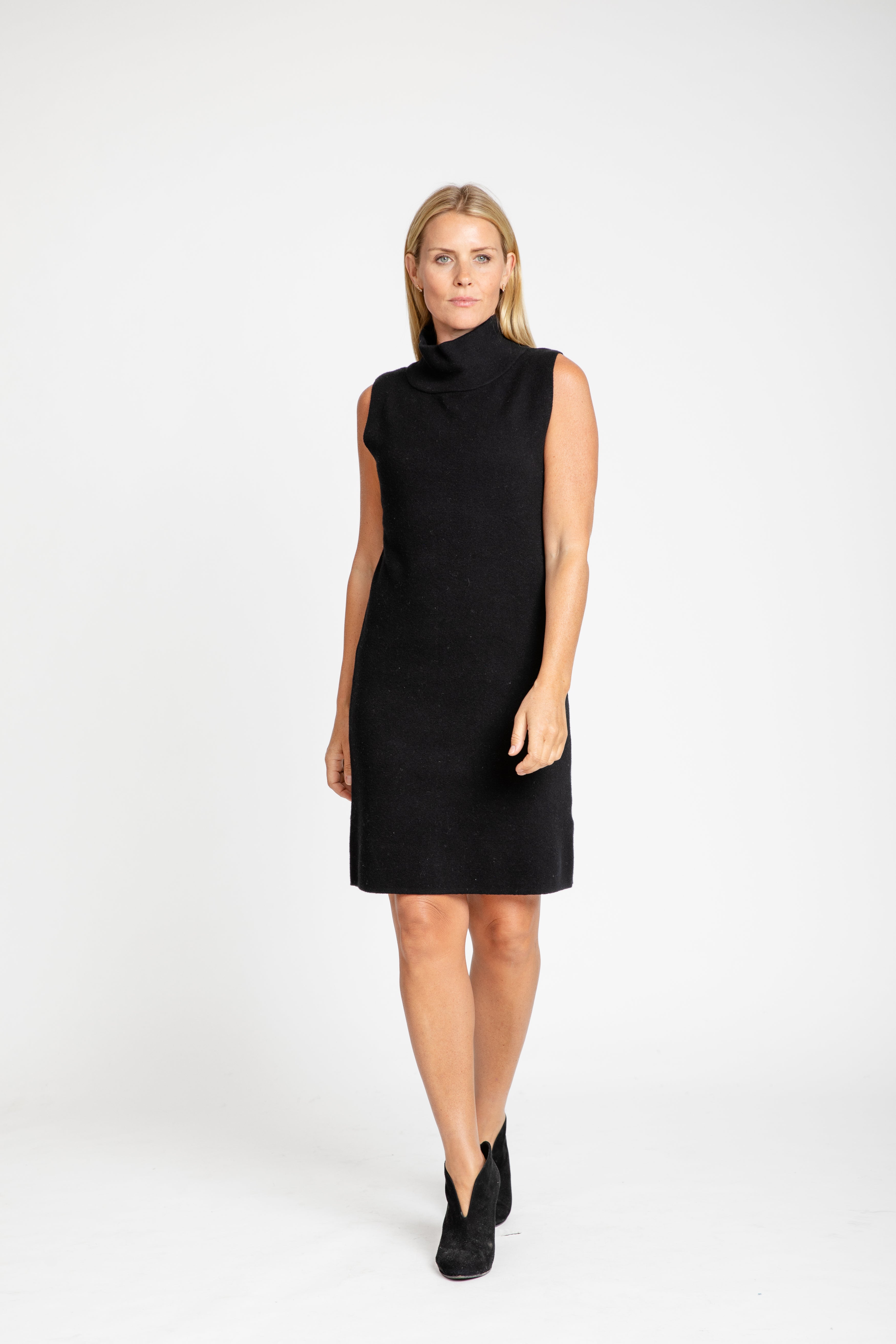 Miss Paris Mock Neck Stripe Sweater