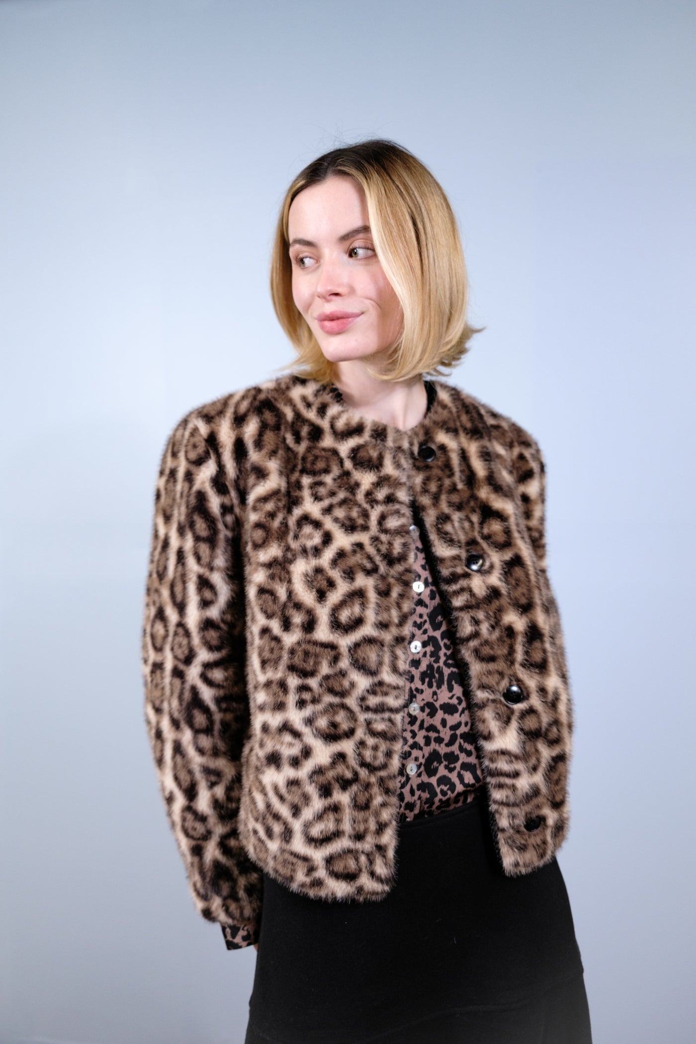 The Rosie Reversible Faux Fur Jacket | Animal Print