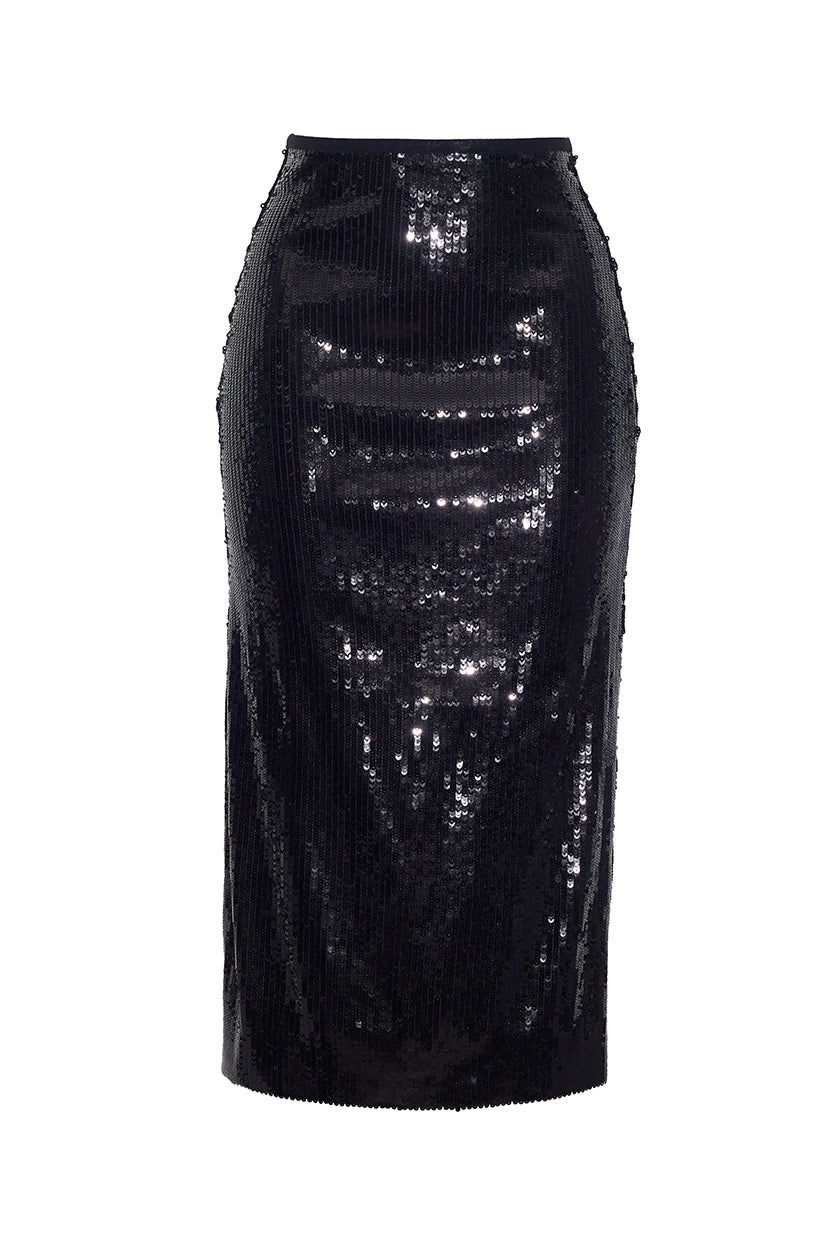 The Ruby Sequin Skirt | Black