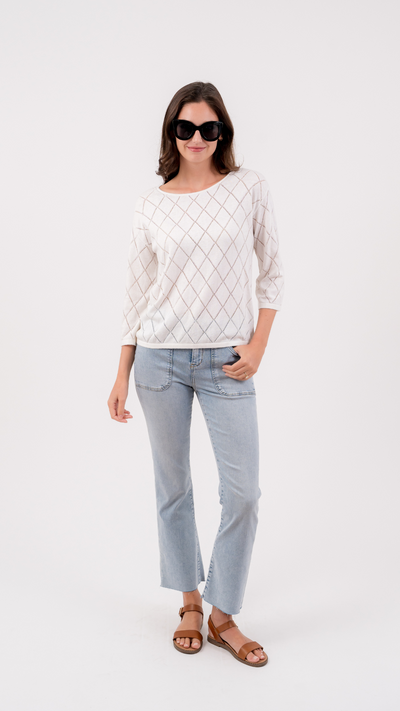 The Diamond Open Weave | White
