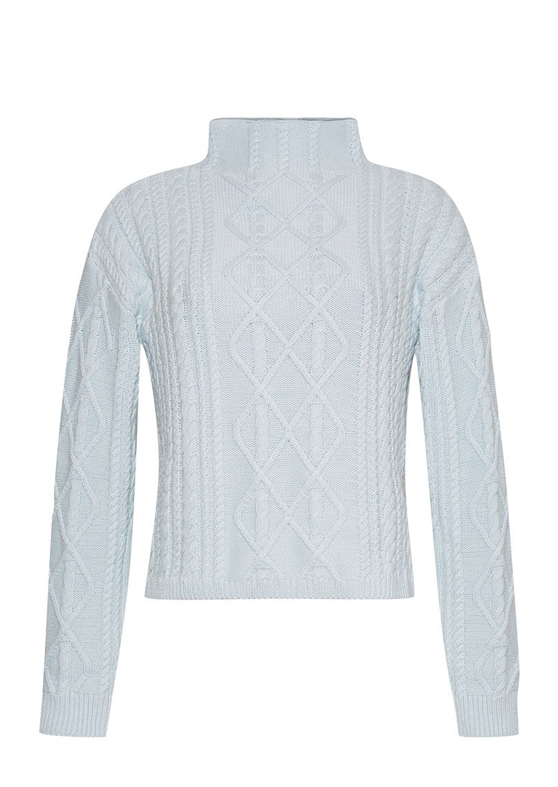 The Trudy Turtleneck | Frost Blue